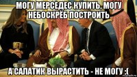 могу мерседес купить, могу небоскрёб построить а салатик вырастить - не могу :(