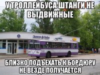 у троллейбуса штанги не выдвижные близко подъехать к бордюру не везде получается