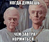когда думаешь чем завтра кормиться....