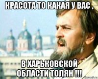 красота то какая у вас , в харьковской области толян !!!