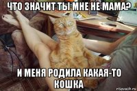 что значит ты мне не мама? и меня родила какая-то кошка