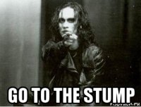  go to the stump