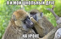 я и мой школьный друг на уроке