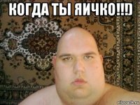 когда ты яичко!!!) 