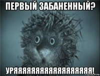 первый забаненный? уряяяяяяяяяяяяяяяяяя!