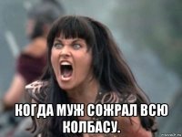  когда муж сожрал всю колбасу.