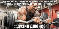 идеала не существует, но надрывать свою задницу, чтобы достичь его, надо... это ведет к успеху. ©дуэйн джонсо