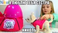 я люблю тебя сестра николь