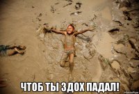  чтоб ты здох падал!