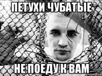 петухи чубатые не поеду к вам