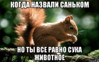 когда назвали саньком но ты все равно сука животное
