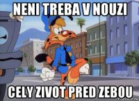neni treba v nouzi cely zivot pred zebou