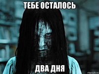 тебе осталось два дня