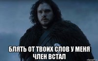  блять от твоих слов у меня член встал