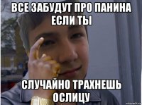 все забудут про панина если ты случайно трахнешь ослицу