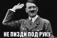  не пизди под руку...