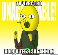 то чувство когда тебя забанили