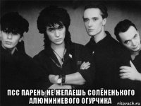  псс парень не желаешь солёненького алюминиевого огурчика