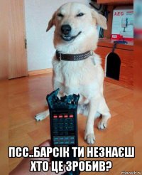  псс..барсік ти незнаєш хто це зробив?