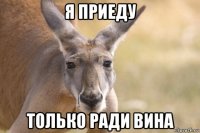 я приеду только ради вина