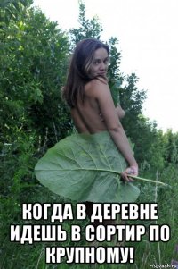  когда в деревне идешь в сортир по крупному!