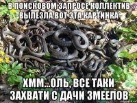 в поисковом запросе коллектив вылезла вот эта картинка хмм...оль, все таки захвати с дачи змеелов