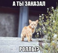 а ты заказал роллы?