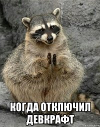  когда отключил девкрафт