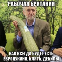 рабочая британия как всегда будет есть евроцукини. блять, дебилы