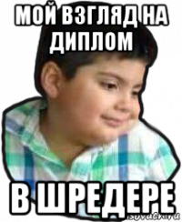 мой взгляд на диплом в шредере