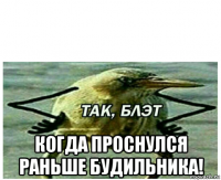  когда проснулся раньше будильника!