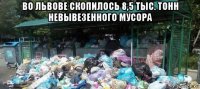 во львове скопилось 8,5 тыс. тонн невывезенного мусора 