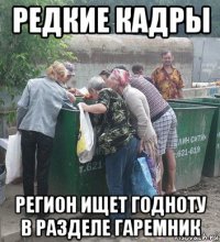 редкие кадры регион ищет годноту в разделе гаремник