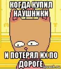 когда купил наушники и потерял их по дороге