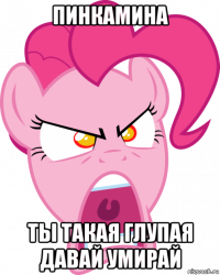 пинкамина ты такая глупая давай умирай