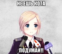 не ешь кота подумай!!
