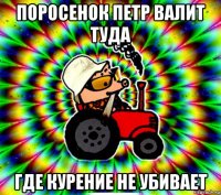 поросенок петр валит туда где курение не убивает
