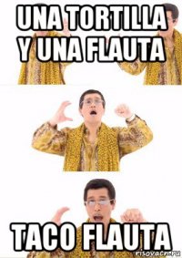 una tortilla y una flauta taco flauta