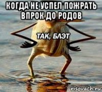 когда не успел пожрать впрок до родов 