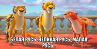  белая русь ,великая русь ,малая русь .