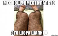 мех ношу вместо пальто это шора шапито