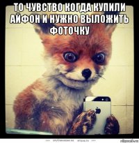 то чувство когда купили айфон и нужно выложить фоточку 