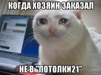 когда хозяин заказал не в "потолки21"