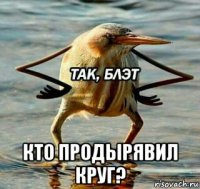  кто продырявил круг?