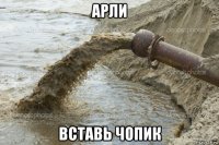 арли вставь чопик