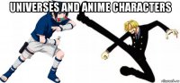 universes and anime characters 