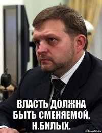  власть должна быть сменяемой. н.билых.
