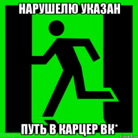 нарушелю указан путь в карцер вк*