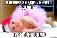 я devops я не хочу ничего делать пусть оно само