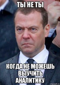 ты не ты когда не можешь выучить аналитику